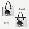 Crack Print Fashion Canvas Tote Bag Casual Large Capacity Portable Daily Shopping Shoulder Bag