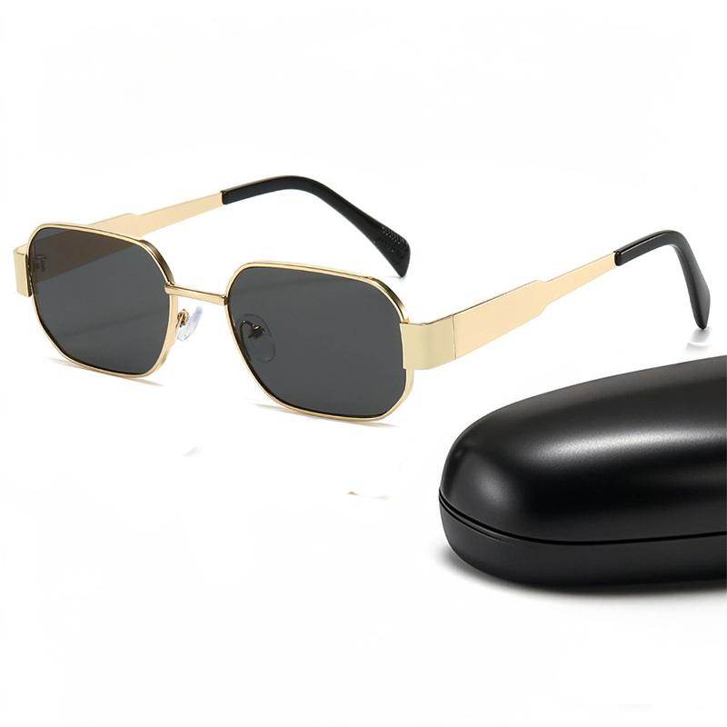 Fashion Simple Square Sunglasses for Men Women Classic Vintage Design Hip Hop Casual Metal UV400 Sun Glasses Unisex Eyewear 2026