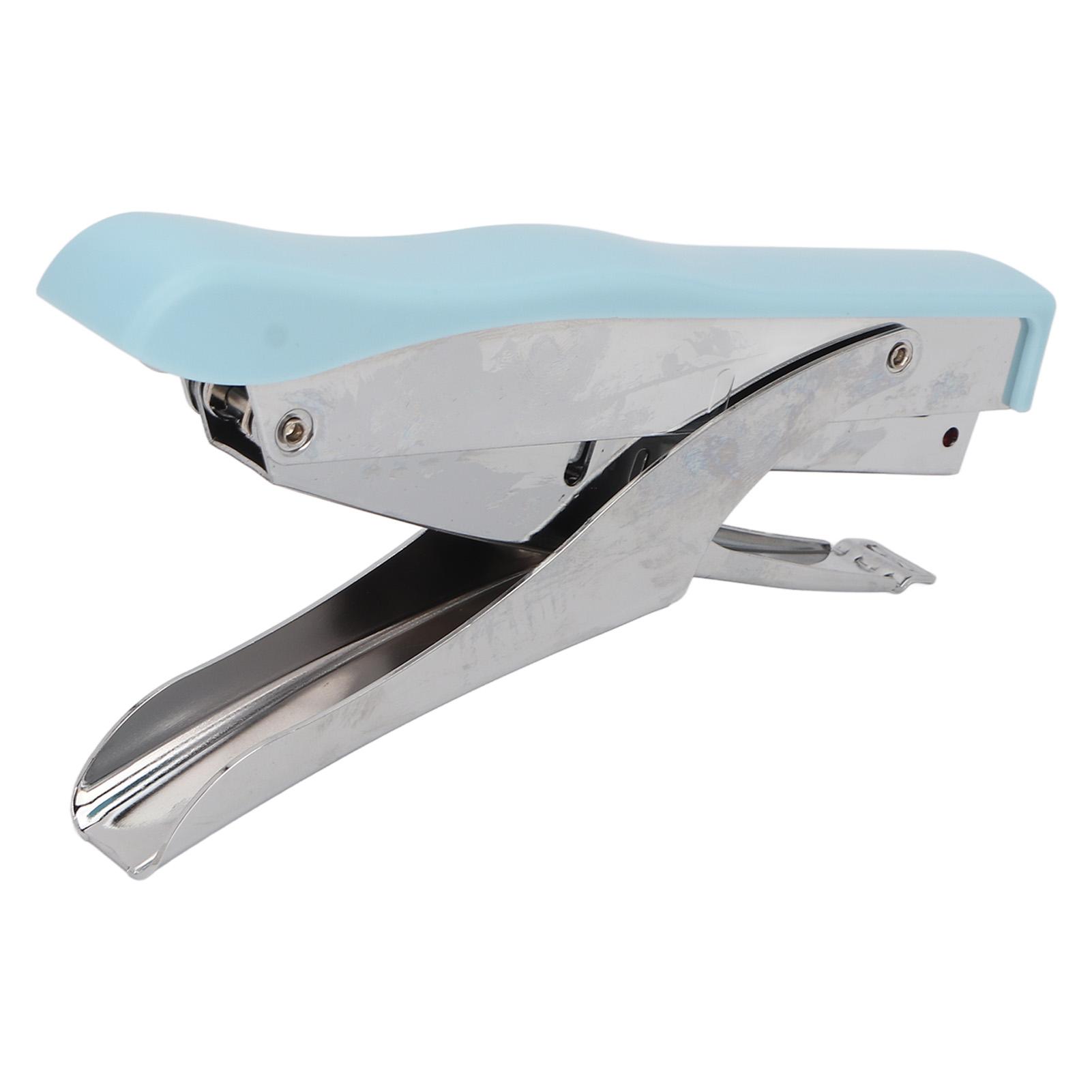 

Hand Held Stapler Ergonomic Frosted Surfaces Portable Plier Stapler Home School Office Binding Documents Blue синий