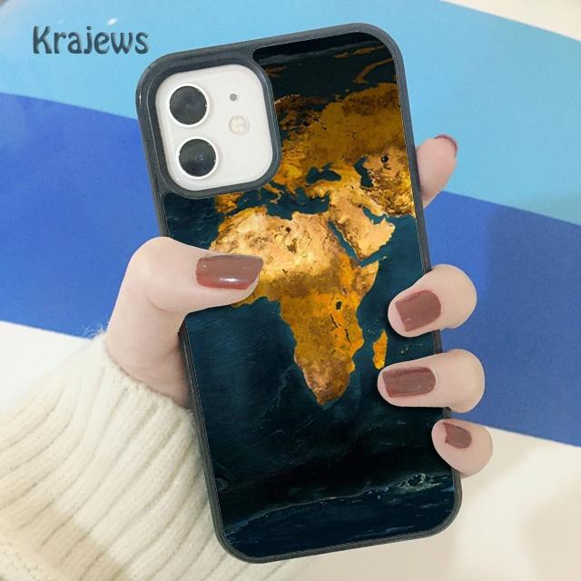 Krajews Africa Map Geography Soft Phone Case Cover For iPhone 17 Air 16 15 14 Plus 11 12 13 Pro Max Coque Shell Fundas