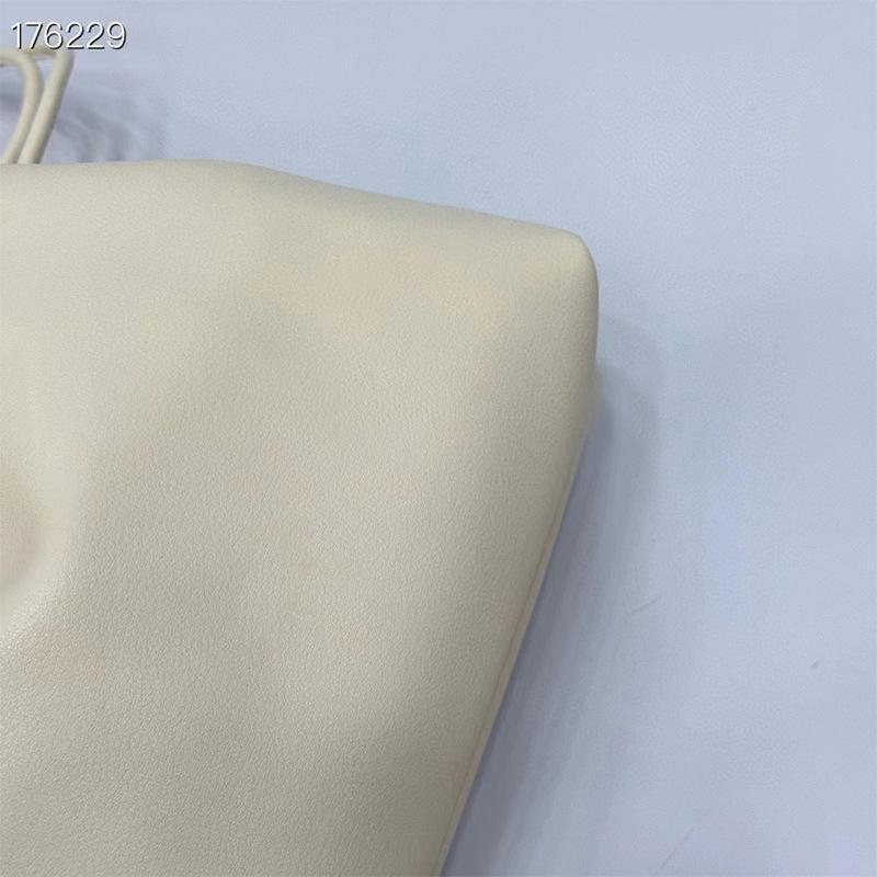 2024 Genuine Leather Trendy Pleated Bucket Bag - Small Drawstring Lucky Dumpling Messenger