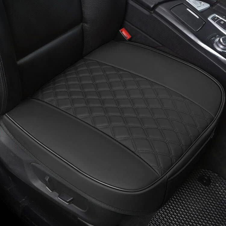 Black Panther Luxury Faux Leather Car Seat Cover Front Bottom Seat Cushion Cover, Anti-Slip And Wrap Around The Bottom, Fits 95% Of Vehicles - 1