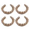 4pcs Jute Curtain Tiebacks Curtain Rope Lightweight Decorative Curtain Holdbacks for Cottages Sunroo