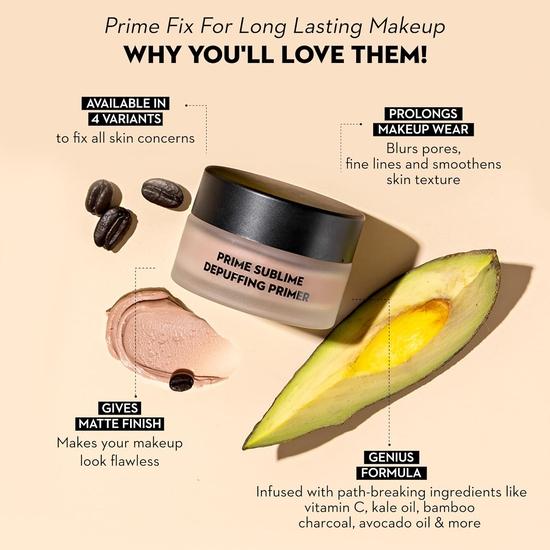 SUGAR Cosmetics Prime Sublime Anti-Ageing Primer | Mattifying, Long-Lasting & Pore Minimizing | 100% Vegan & Cruelty-Free - 15 G