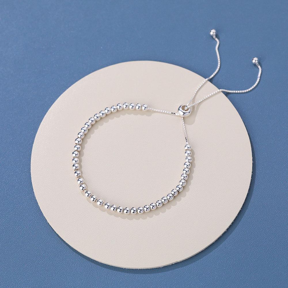 Unique Design Korean S925 Sterling Silver Bead Adjustable Bracelets Jewelry for Women Girls Gift Accessories YB-XY-762