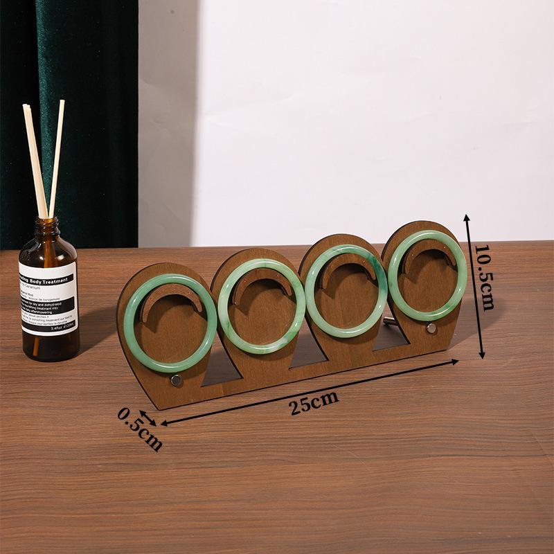 Simple Wood Bracelet Tray Hand Bangle Organizer Bracelet Display Rack Ornaments Storage Case Necklace Display Stand Gift