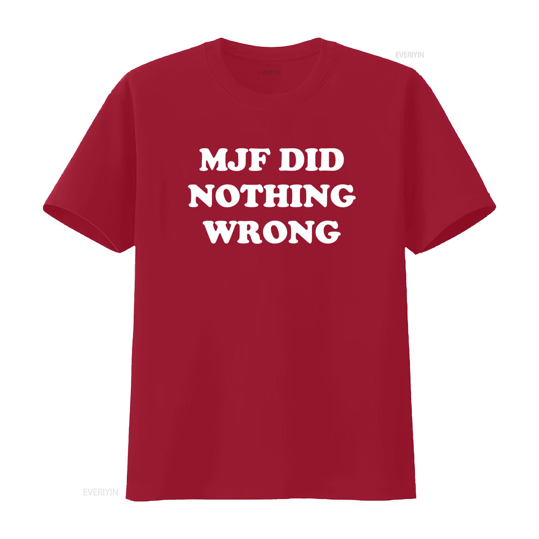 Mjf Did Nothing Wrong T Shirt 2025 Available in S 5XL Sizes vintage Washed streetwear Casual fashion Slightly designer clothes S