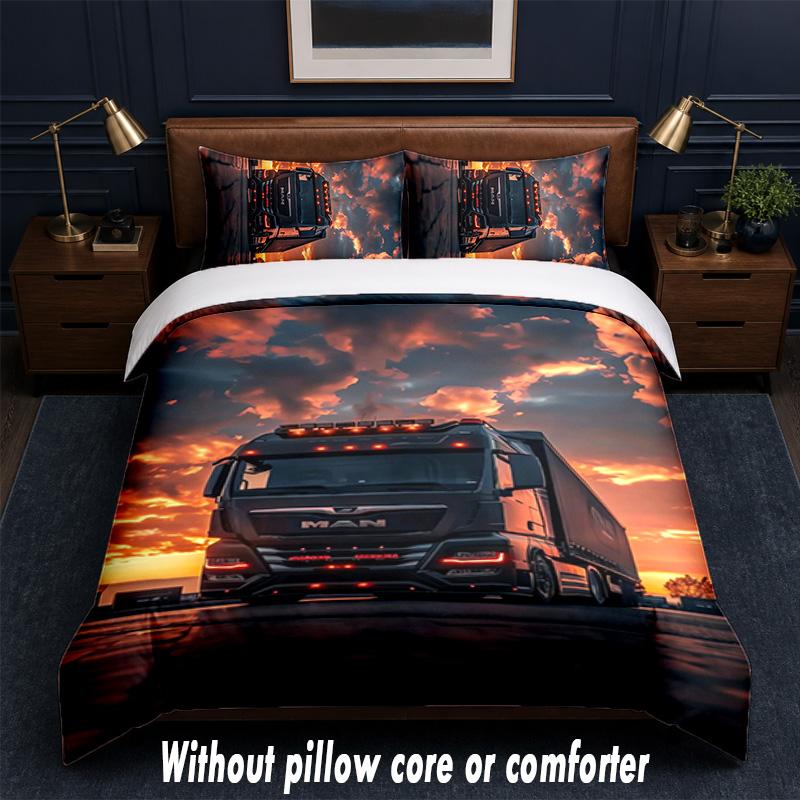 Set Biancheria da Letto MAN Design 1 Copripiumino + 2 Federe Morbido Traspirante Biancheria da Letto per la Casa