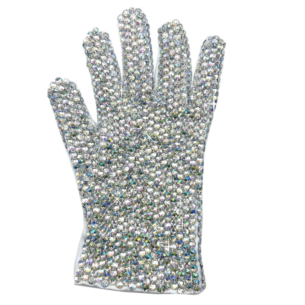 Rare Michael Jackson Laser Diamond Crystal Glove -Handmade Artware-for Collection Imitator