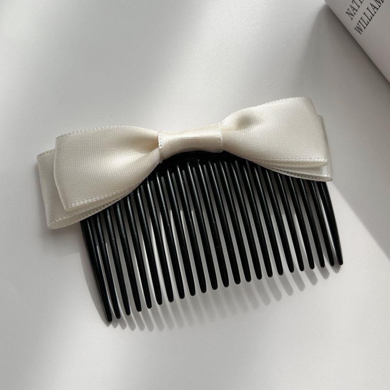 Korean Style Sweet Bow Hair Comb - Women s Flyaway Tamer & Updo Accessory