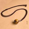 Tiger Eye, Obsidian & Amethyst Pendant Necklace – 16MM for Men