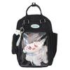 Schoolbag1011 New Shoulder Pain Bag Large Capacity Millet Transparent Spring and Summer Jelly Bag Student Class Backpack Pain Bag Female