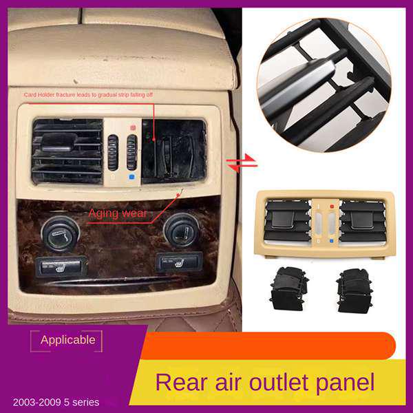 Kompatibilní s mřížkou zadního výdechu klimatizace pro BMW řady 5 E60/E61 (03-09).