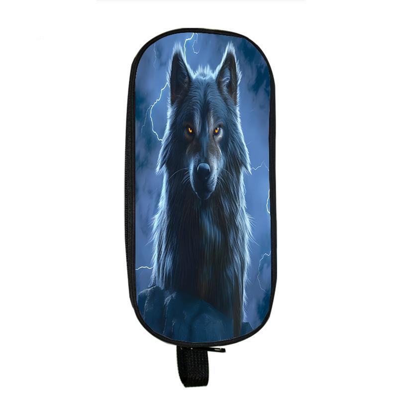 Capybara Cat Dog Pencil Cases Horse Tiger Panda Pencil Bag Wolf Pouch Holder Box for Girls Office Student Stationery Organizer School Supplies