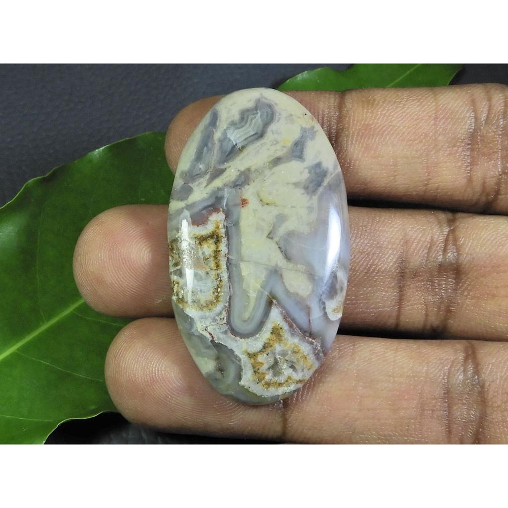 77Cts.Natural Coffee Bean Jasper Oval Cabochon Loose Gemstone 26X46X06 MM A-317