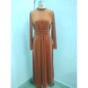 Fall Winter Women's Velvet Long Sleeve Midi Dress High Waist Slimming Elegant Large Swing Dress