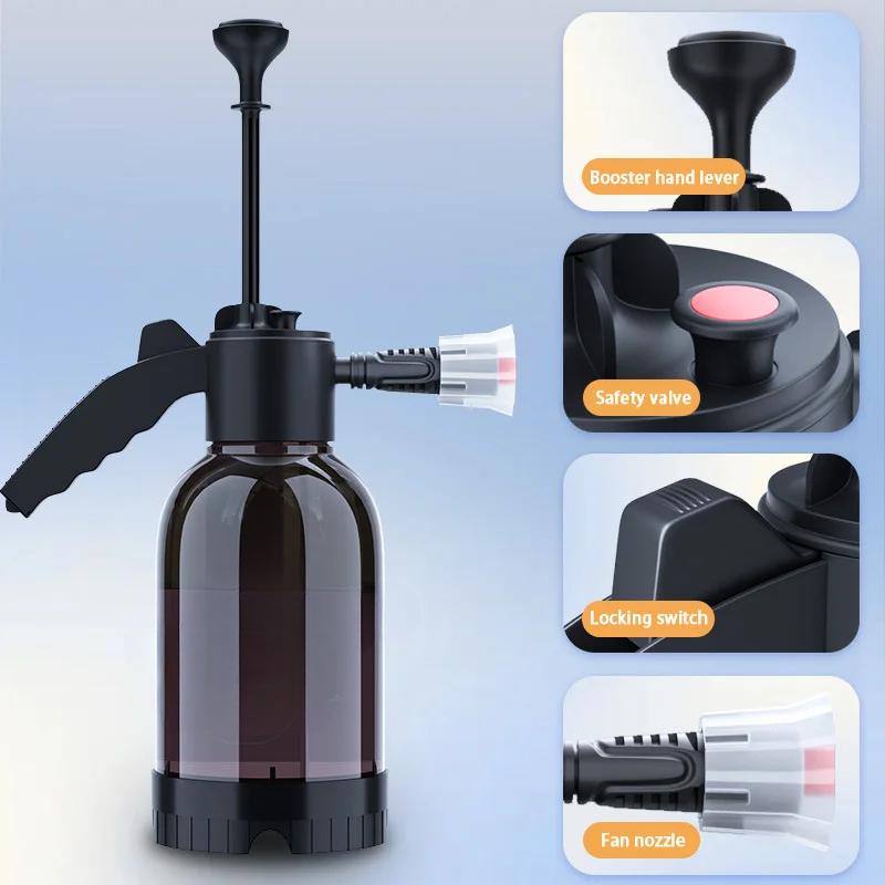 2L Hand Pump Foam Sprayer Pneumatic Washer Foam Snow Foam High Pressure Car Wash Spray Bottle for Car Home Cleaning