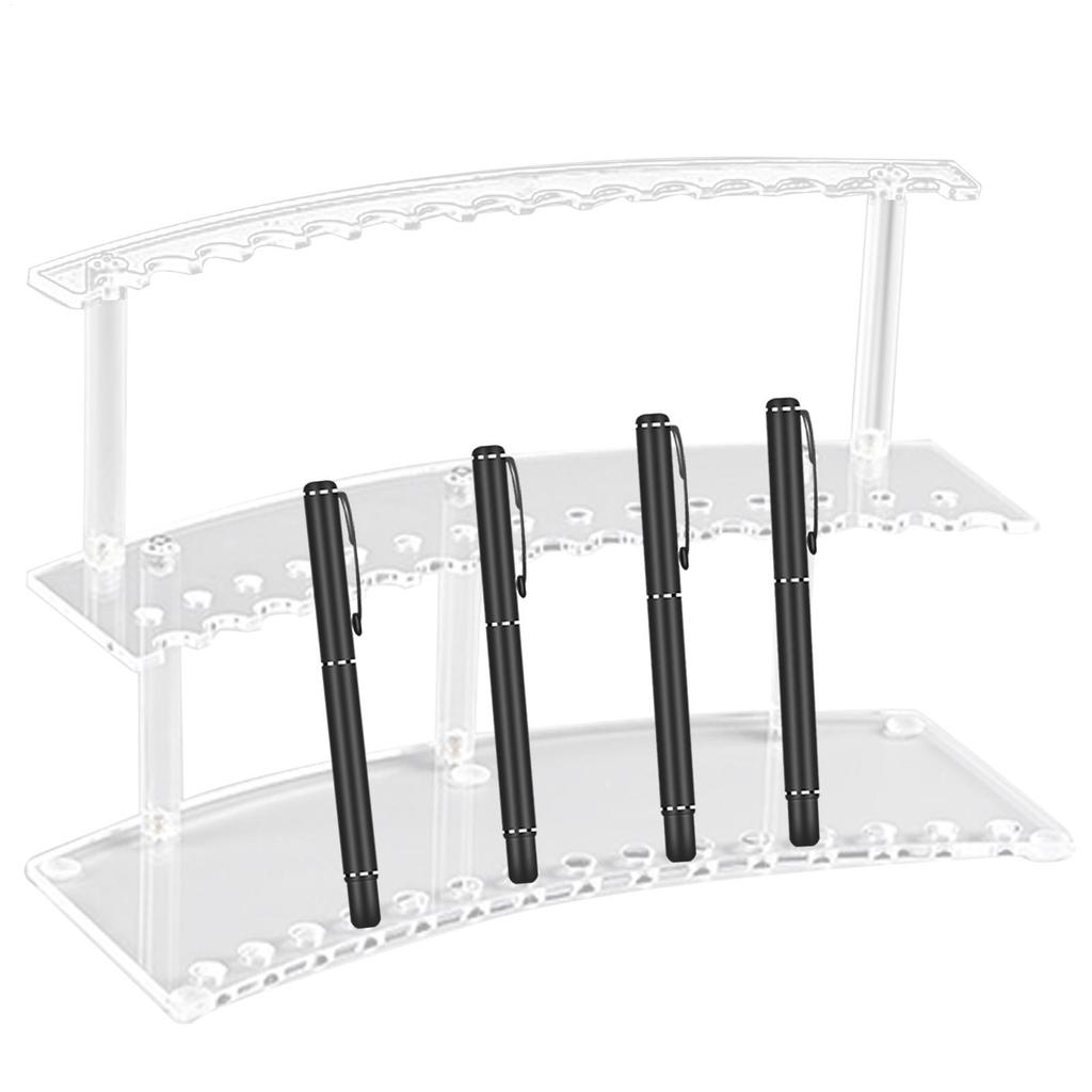 Suport acrilic pentru pixuri Suport de expunere pentru pixuri Suport pentru creioane cu 30 de locuri Organizator transparent de depozitare Accesorii de birou Suport acrilic de expunere pentru pixuri