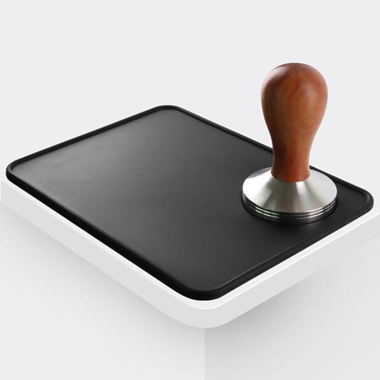Black Silicone Pad Soft Wear-resistant Anti-slip Corner Pad Thickened Ground Coffee Silica Gel Tamper Mat