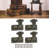 Pack of 4 Antique Styles Bronze Snap Lock Accessory for Jewelry Box Cabinets and Projects Supplies With Key and Screws