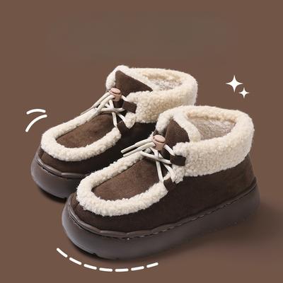 Mode Dames Dikke Zool Winter Katoenen Schoenen Dames Casual Warme Antislip Sneeuwlaarzen Vrouwelijke Outdoor Mode Platte Schoenen