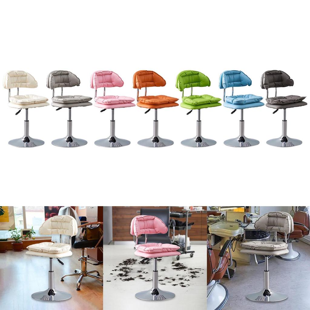 Adjustable Bar Stool with Padded Backrest for Home Kitchen Counter