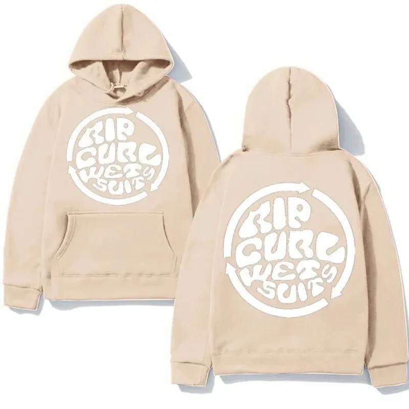 Men's Rip Curl Men Wetty Land Hoodie Loose Version Hoodies Men Fashion Long Sleeve Women Casual Harajuku Pullovers Sudaderas