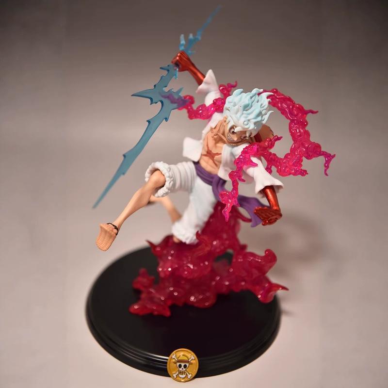One Piece Second Version Sun God Nika Luffy Fifth Gear Thunder Battle Action Figure Boxed Collectible Desktop Decor Anime Fans no box