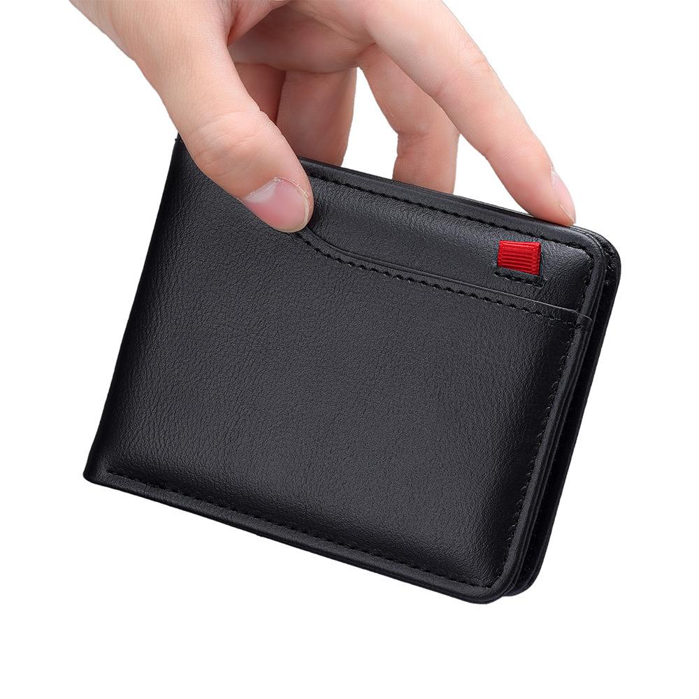 PU kůže Pánské Bifold Peněženky Klasická Kapsa na Mince Jednoduchá Pánská Krátká Peněženka Pánská