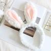 Soft Headband with Bunny Ears Plush Animal Hair Hoop Fluffy Easter Christmas Cosplay Cartoon Theme Party Costume