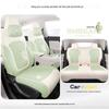 Universal Cartoon Linen Seat Cover for Geely Vision - Full Coverage, All-Season Cushion