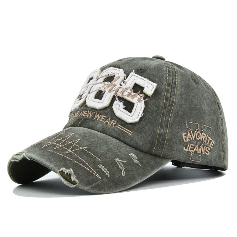 

1985 Embroidery Baseball Caps for Man Women Vintage Washed Cotton Adjustable Outdoor Sun Hats Unisex Streetwear Hip Hop Hats 54-60cm зелёный