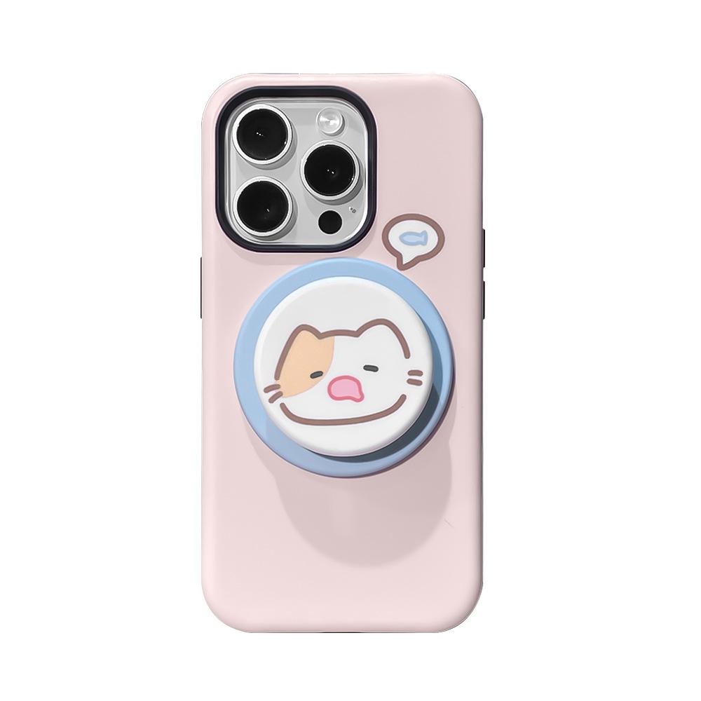 Applicable To Apple 17Promax Magnetic Film Mobile Phone Case iPhone15 Cat Holder 14 Anti-drop 16 Protective Case
