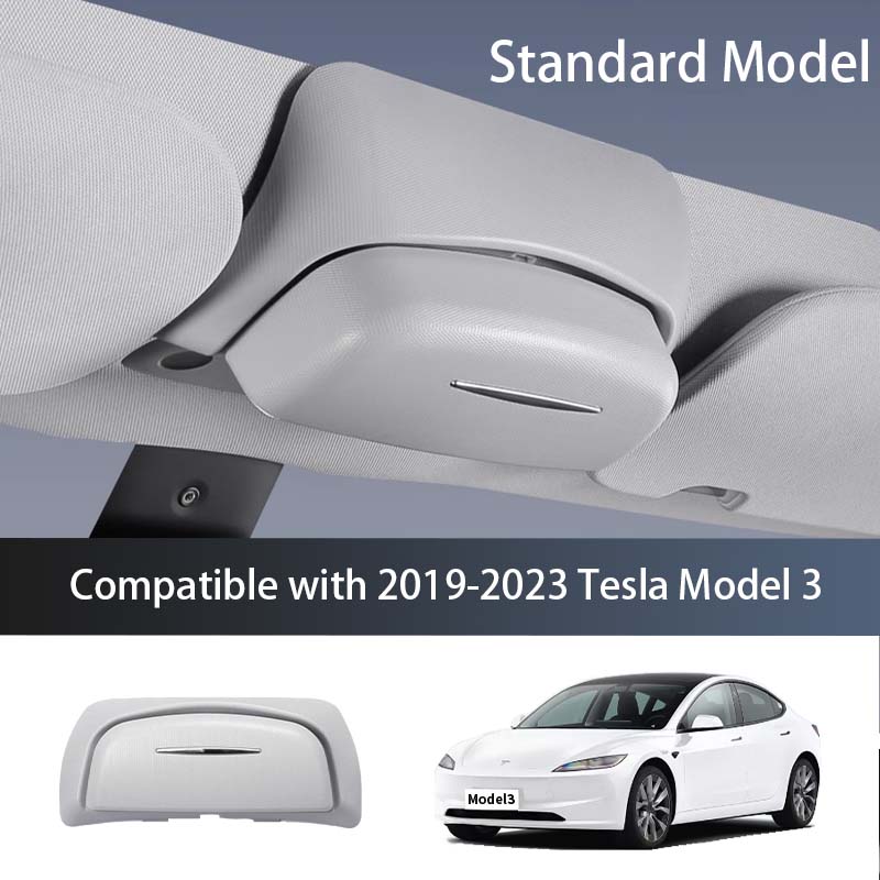 Car Sunglasses Box Holder Organizer Panoramic Sunroof Glasses Storage Box Case ABS For Tesla Model 3 & Y -2025 Accessories