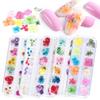 3D Nail Manicure Dried  Flowers 12 Kinds Colorful Realistic Diy Crafts Resin Jewelry Ornaments Phone Cases Invitation Cards Decor