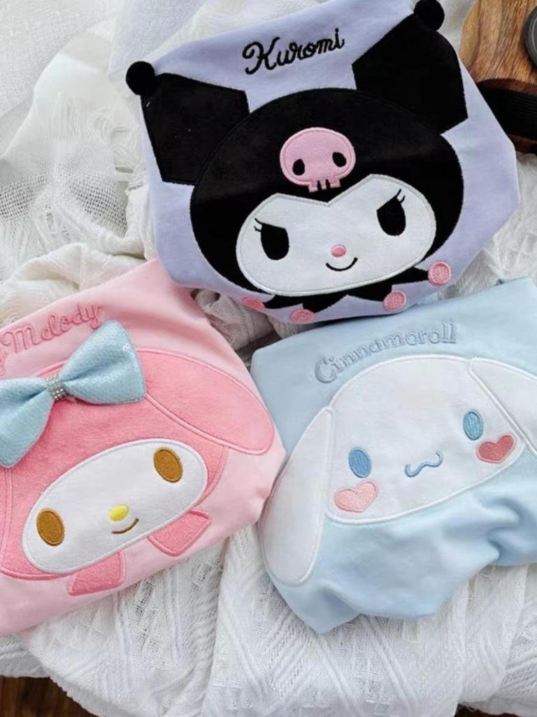 Tricou de desene animate pentru fete Kuromi & Cinnamoroll - Mânecă scurtă Melody Top casual
