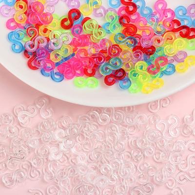 Bracelet Charms Rubber Band Clips Necklace Clasp S Clips Jewelry Connectors DIY Loom Bands Kit