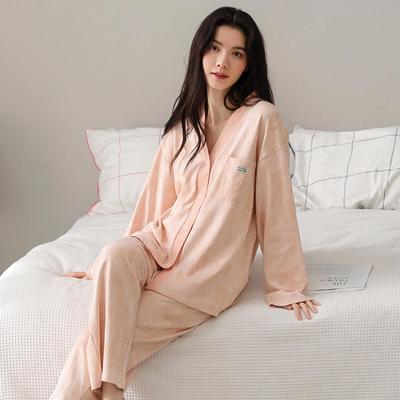 2025 Damen Langarm Baumwollpyjama-Set - Süß, Niedlich und Perfekt für Frühling und Herbst als Haus- oder Freizeitkleidung.