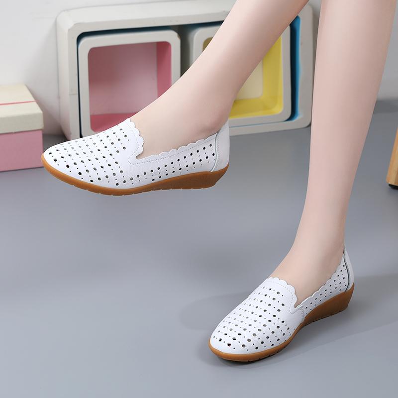 Fashion Summer New Fashion Round Toe Nurse Shoes Soft Sole Non Slip Sandals Flat Shoes Breathable Casual Sports Womens Shoes