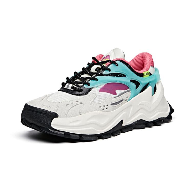 Anta Hot Non slip Lightweight Low top Chunky Sneakers Women's Turquoise 922018842-3