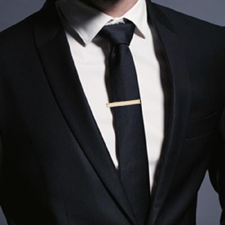 Gentlemen Engraved Alloy Tie Clip Wedding Party Jewelry Brass Gold Tie Bar Clip