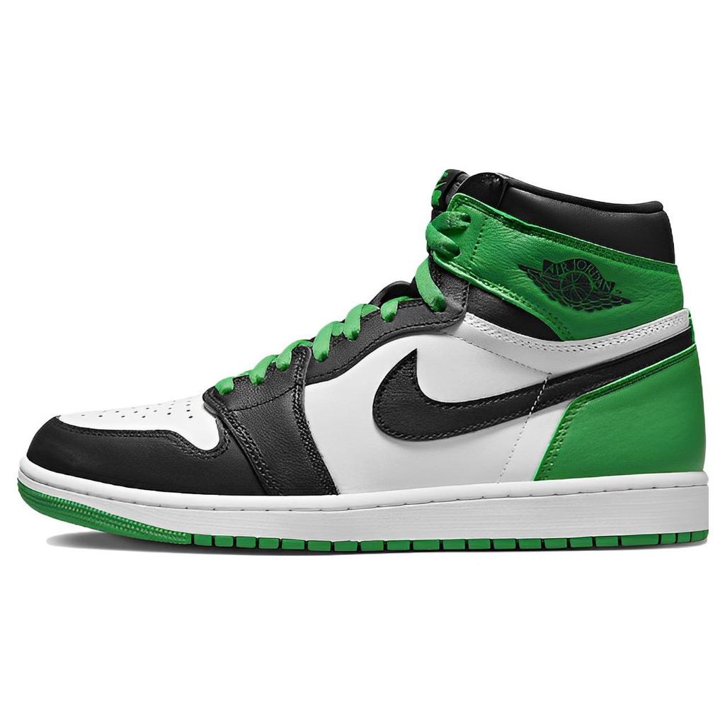Air Jordan 1 Retro Yüksek OG Şanslı Yeşil Unisex Spor Ayakkabı Siyah Beyaz DZ5485-031