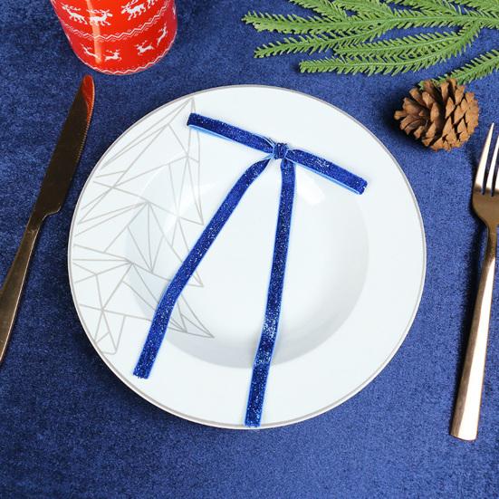 24 Pcs Christmas Velvet Bows Pre-Tied Ribbon Bows Vintage Wreath Bow for Gift Wrapping Christmas Tree Door Garland Home Decor Party Celebrations