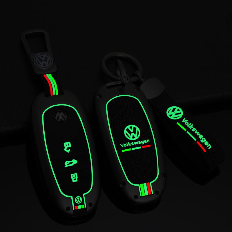 For VW Zinc Alloy Car Smart Key Case Cover Protection Shell For VW Volkswagen Touareg 2017 2018 2019 2020 2021 Auto Keyless Ac
