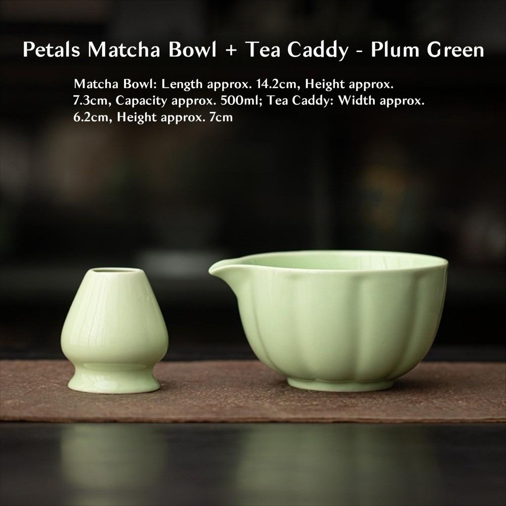 

2PCS Ceramic Matcha Bowl Large Capacity High Temperature Resistant Matcha Whisk Stand Smooth Tea Salad Soup Bowl