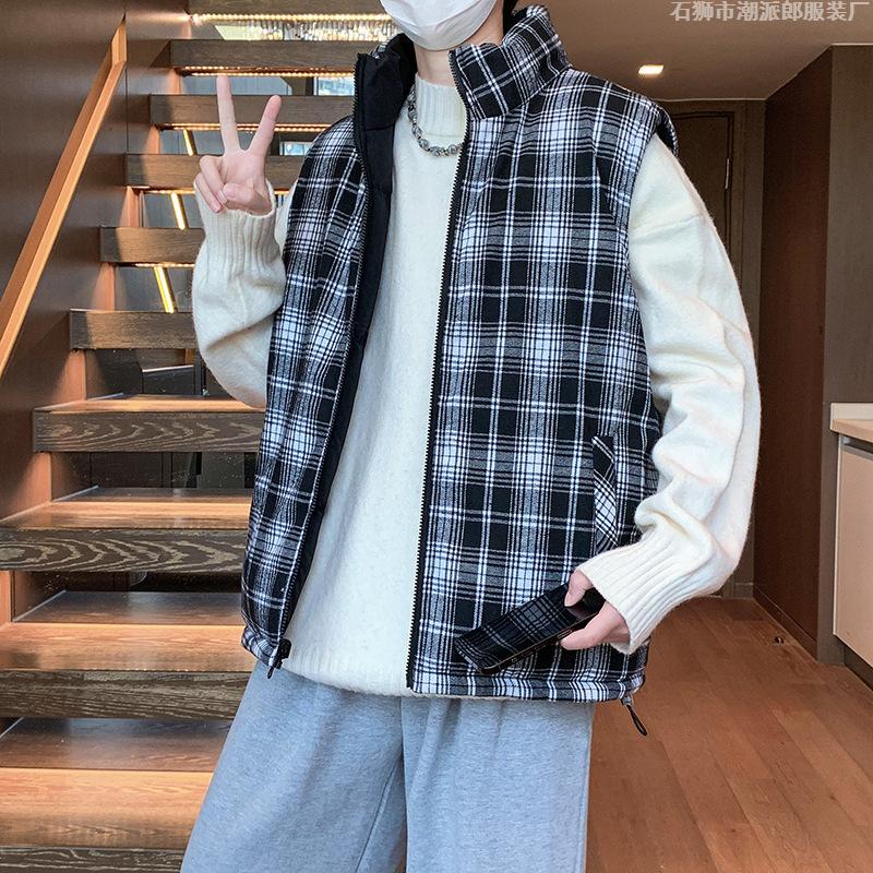 Herbst und Winter verdickt 2025 neu beidseitig tragbare Weste Herren und Damen gleich warm Daunenbaumwollkleidung ärmellos Paarweste Herren