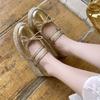 Hemp Woven Sole Belt Buckle Single Shoes Women's Genuine Leather 2025 New Thick Sole One-word Belt Shoes Small Height Increase Fisherman Shoes