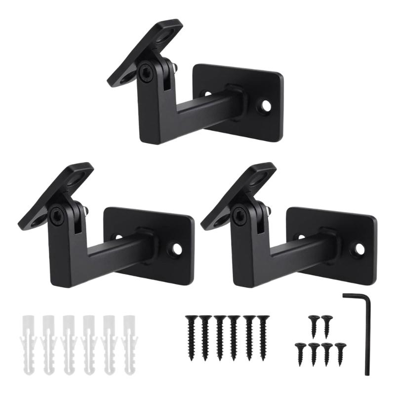 Verstellbare Handlaufhalterung Wandmontierte Treppengeländerhalterungen mit Montagehardware für Treppen, Schlafzimmer, Flure