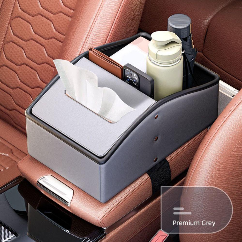 Universal Car Armrest Storage Box Multifunctional Water Cup Holder Car Tissue Box  Glasses