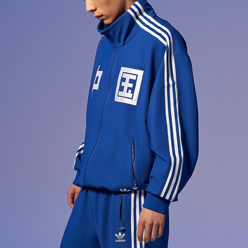 Adidas Originals Trefoil Three-Stripe Colorblock Jacket Unisex Top Collegiate-Blue IT4482